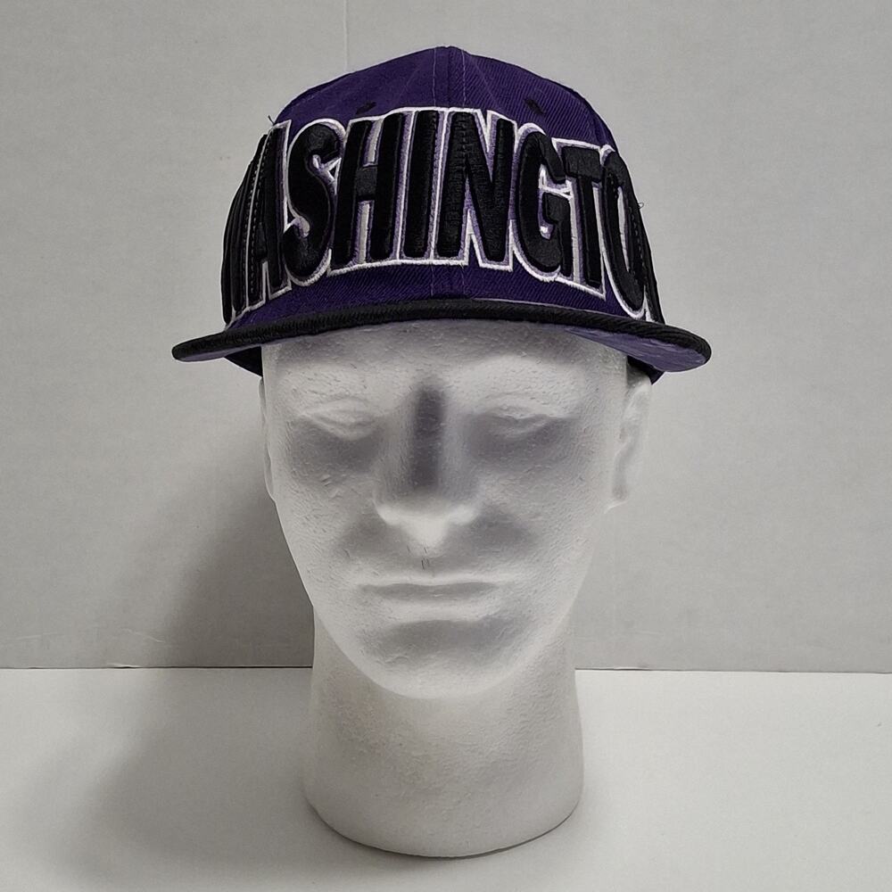 Washington DC Big Logo City Hunter Hat Purple/Black Adjustable Snapback Cap